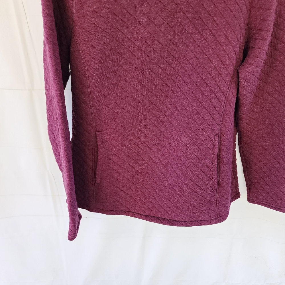 Duluth Burgundy Quilted Hooded Sweatshirt - Picture 7 of 9